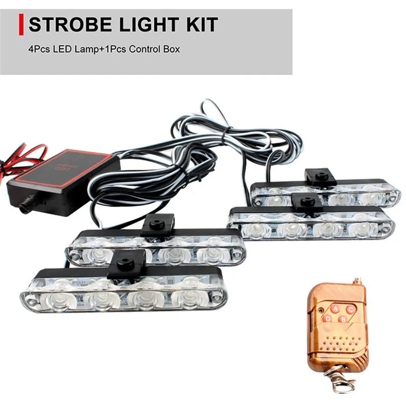 Car Front Grille Emergency Strobe Lights LED