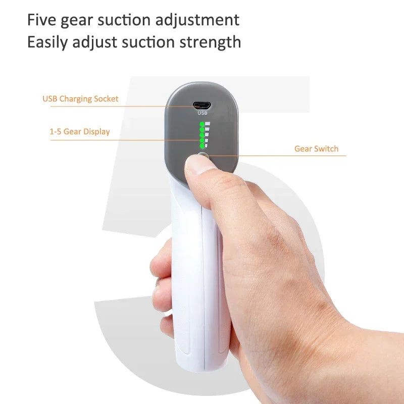 Electric Cupping Gun with Pressure Pump White