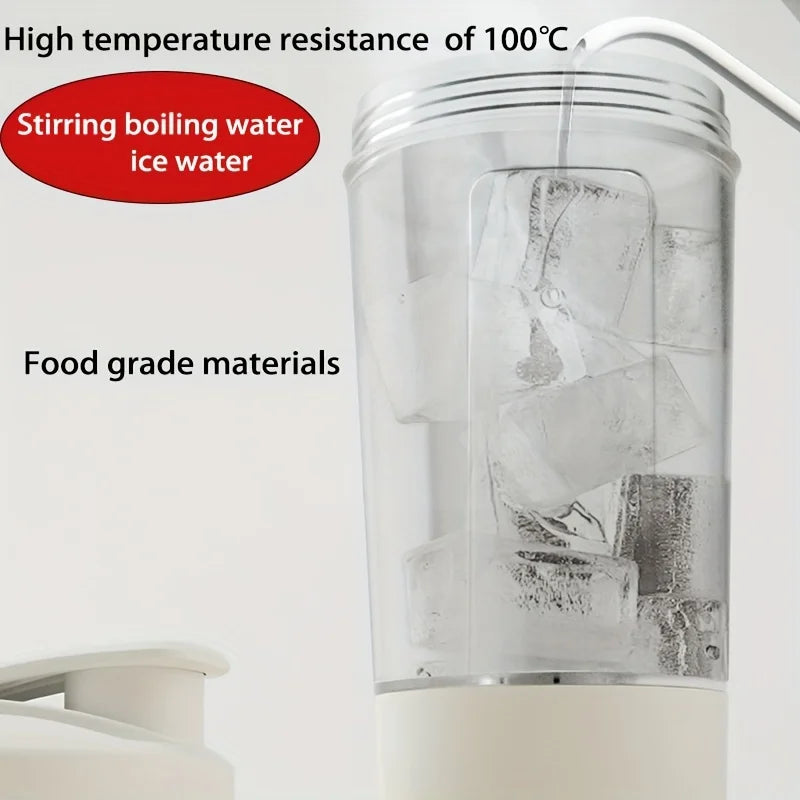 13.53 Oz Portable Electric Self-Stirring Cup USB Bottle White
