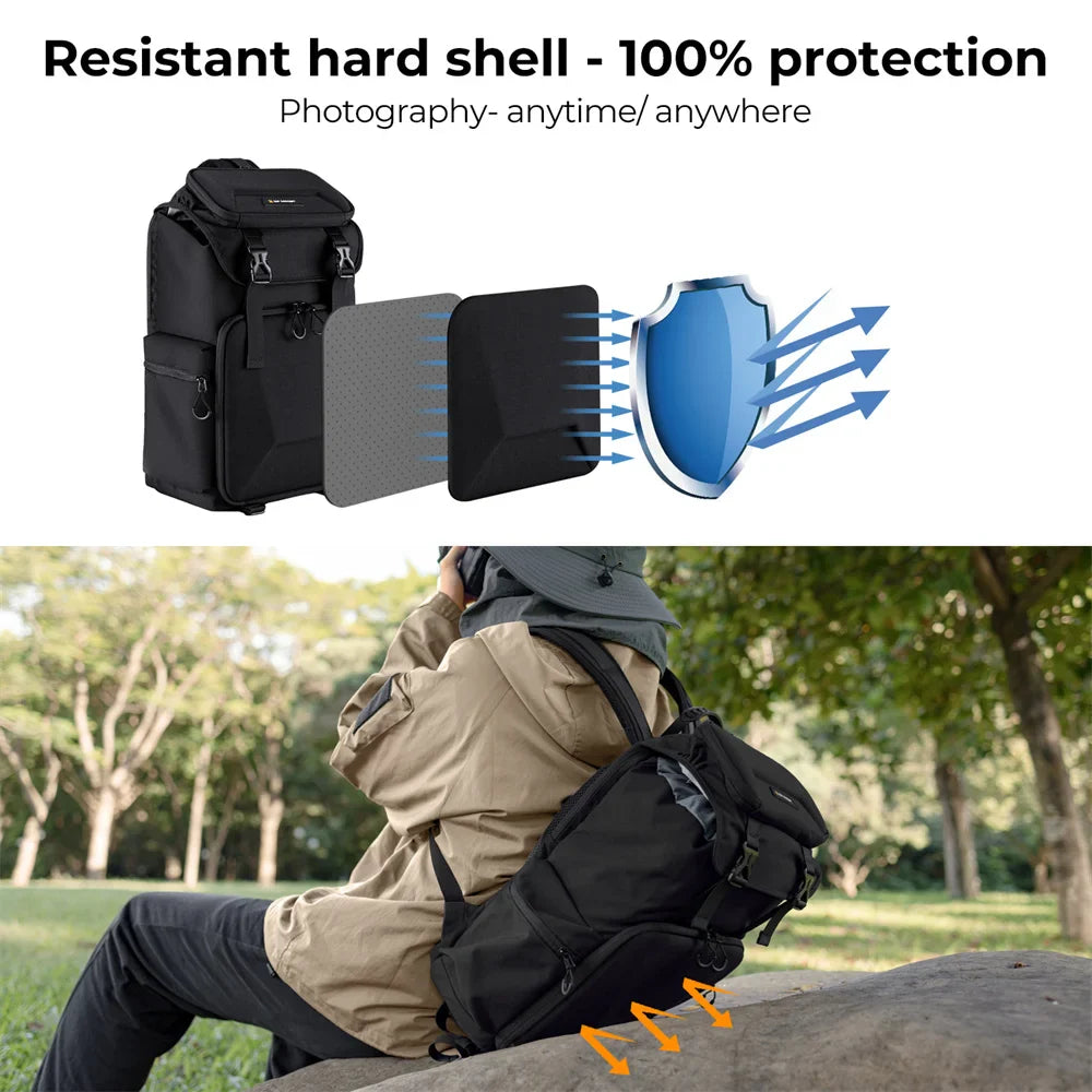 25L Professional Camera Backpack Black