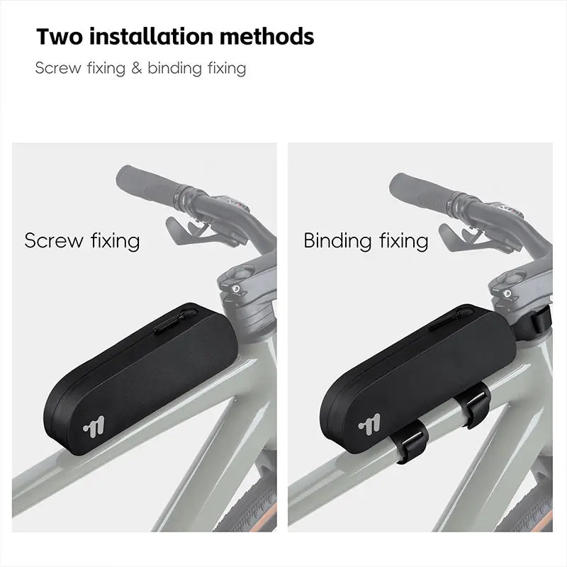 Waterproof Aerodynamic Top Tube Bike Bag TPU Frame Bag Black