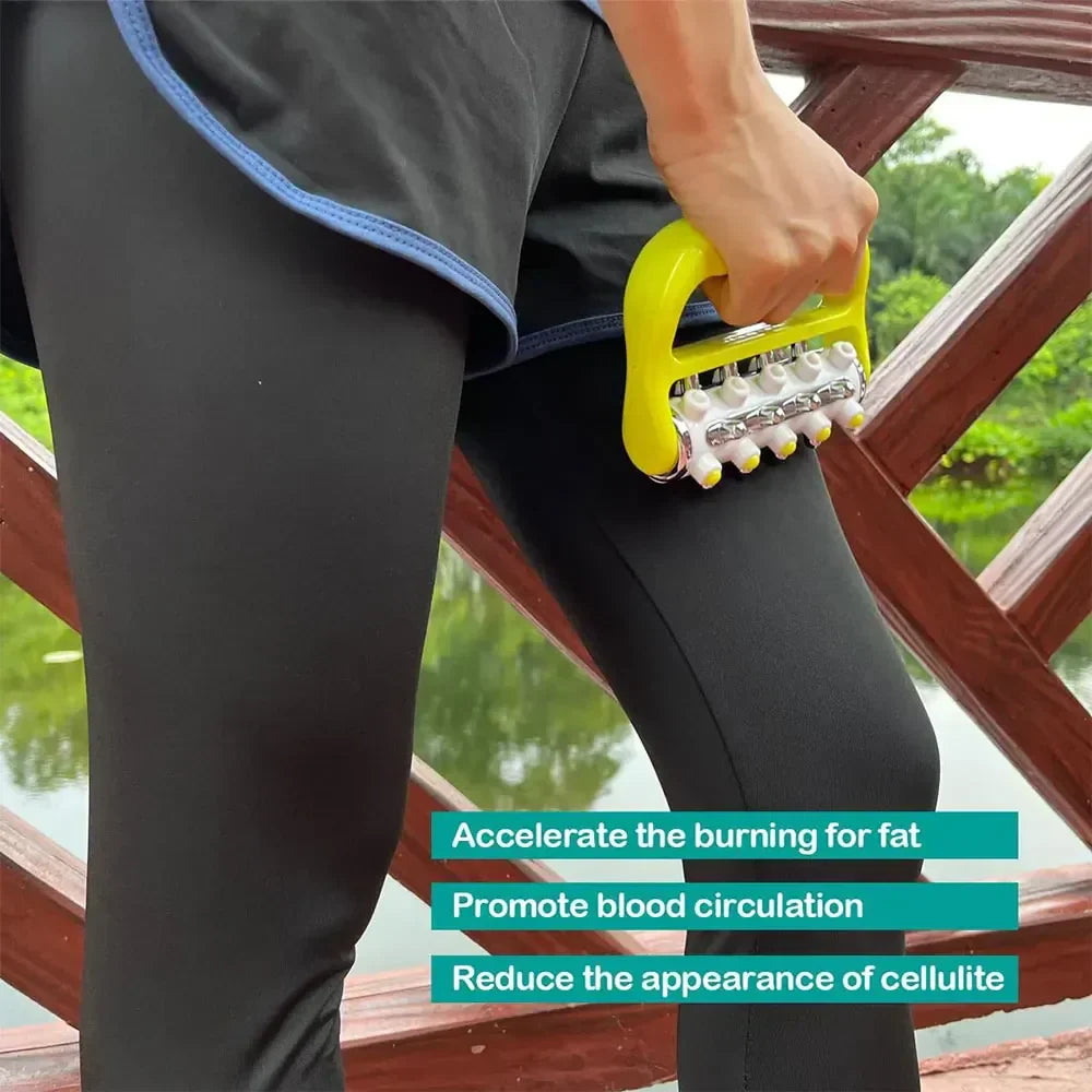 Cellulite Massager Fascia Release Tool Deep Tissue Trigger Point Rolle Yellow