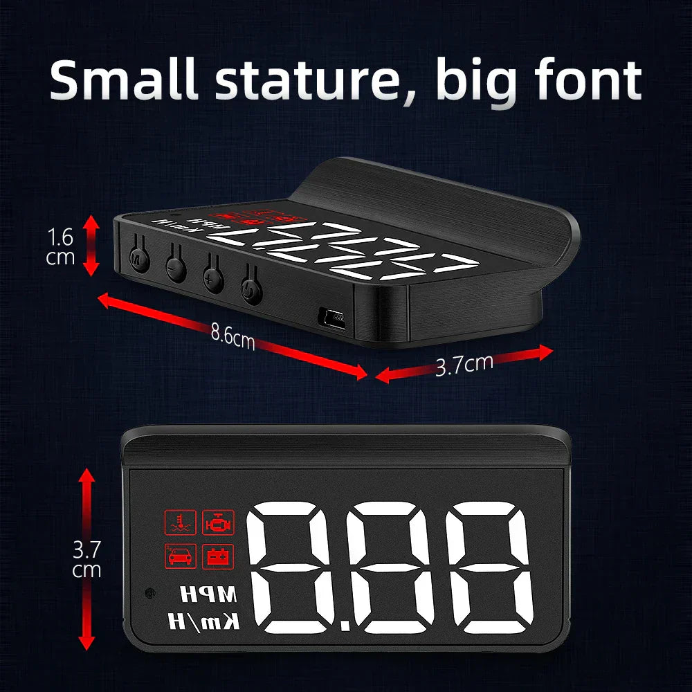 M3 Car HUD Display High Definition Windshield Projection Black