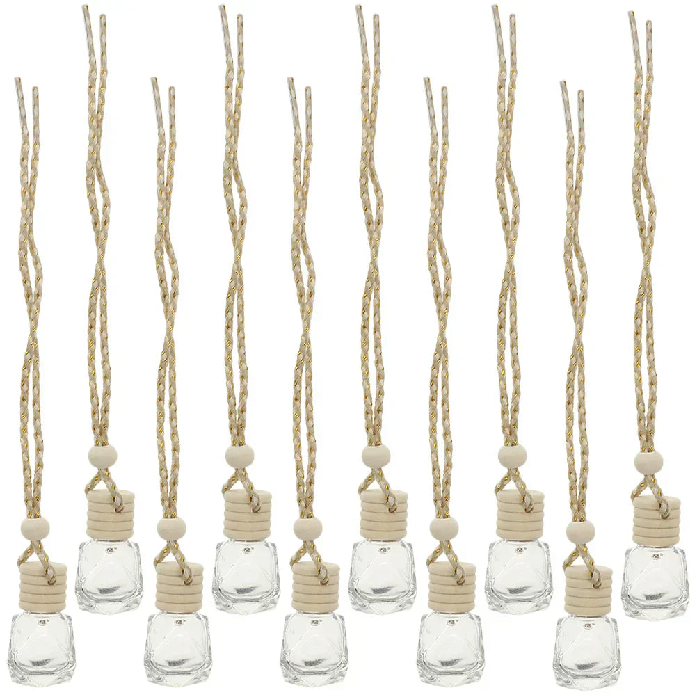 10PCS Hanging Glass Perfume Bottle Car Scent Diffuser–8ml