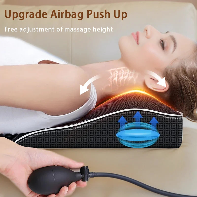Electric Cervical Pillow Massager Black