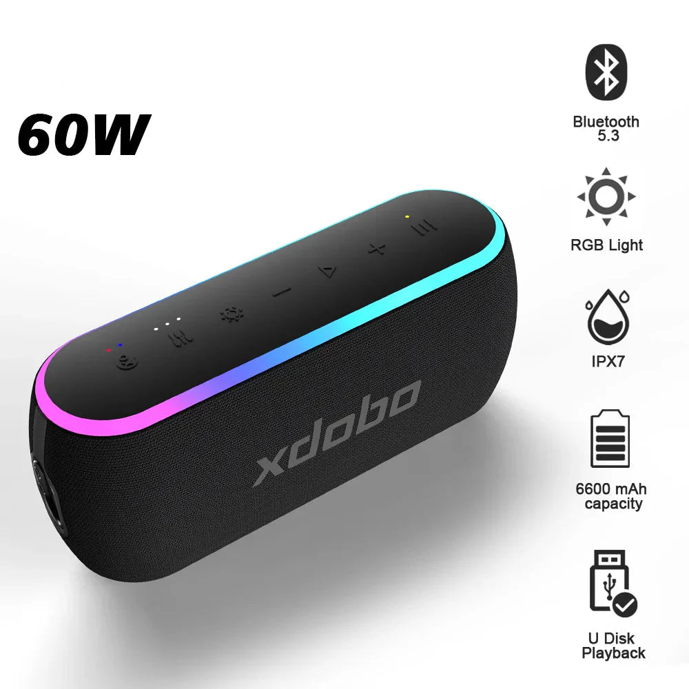60W Bluetooth Wireless Speaker Black