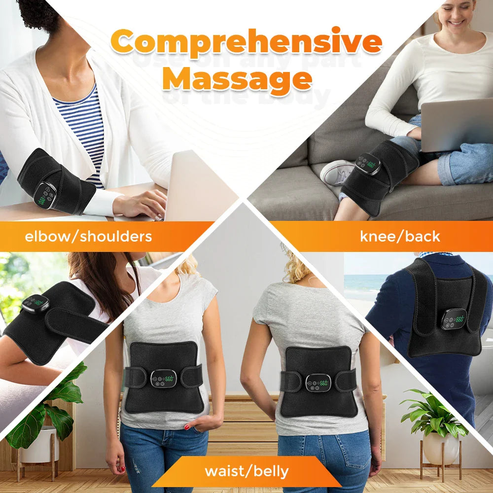 Electric Infrared Knee Pad Massager Black
