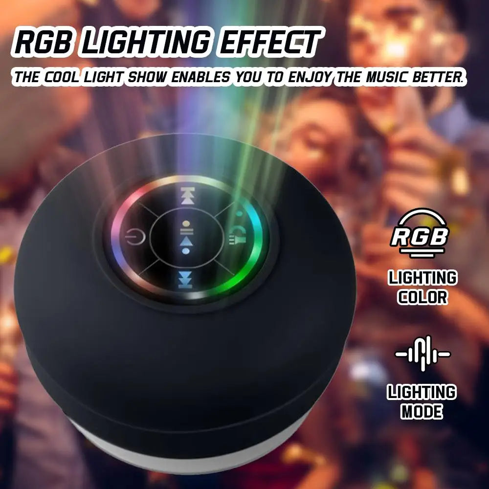 Bluetooth Mini Speaker with LED Lights Black