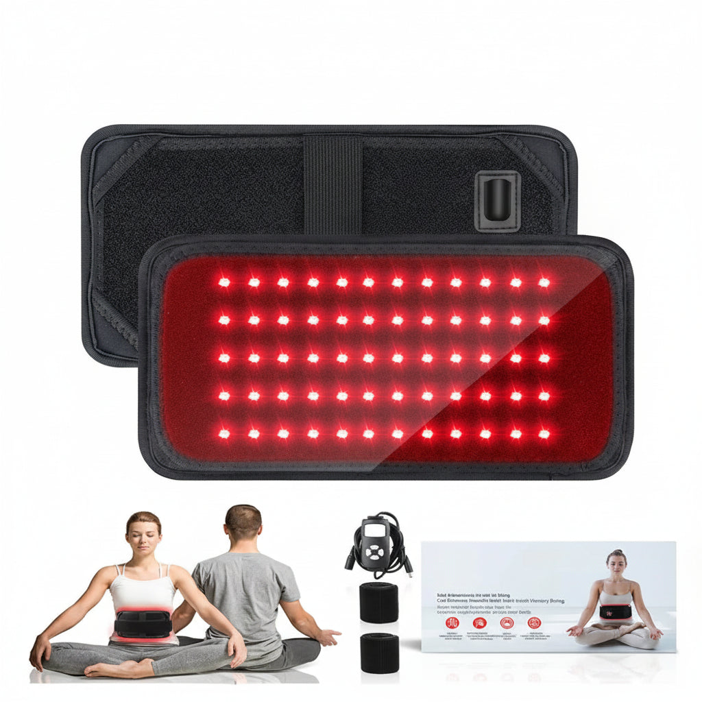 Portable Red & Infrared Therapy Belt with Heat & Massage