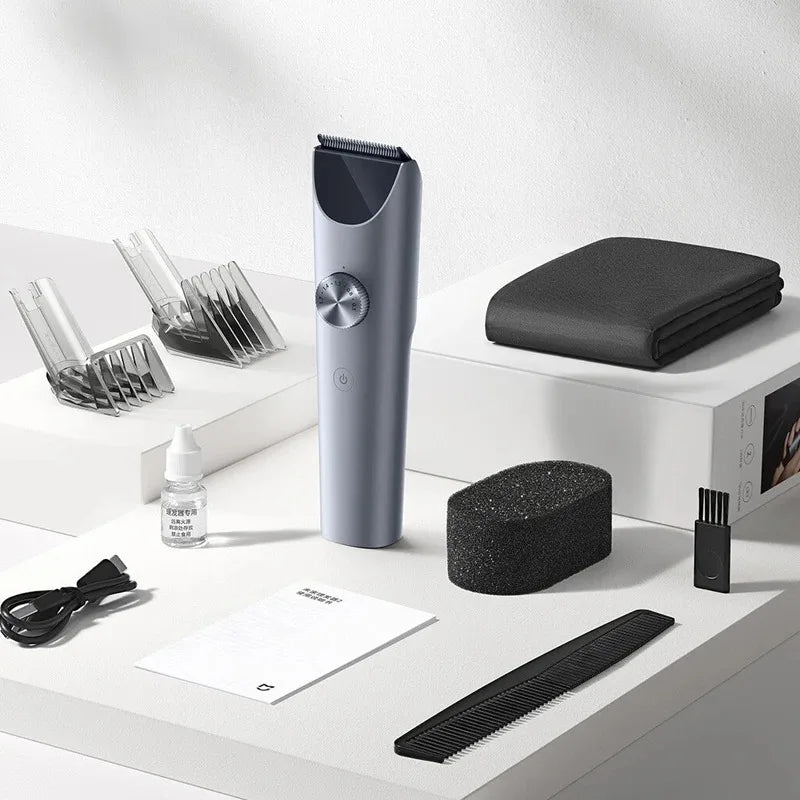 Professional Hair Clipper Digital Display Length Adjustments Grey