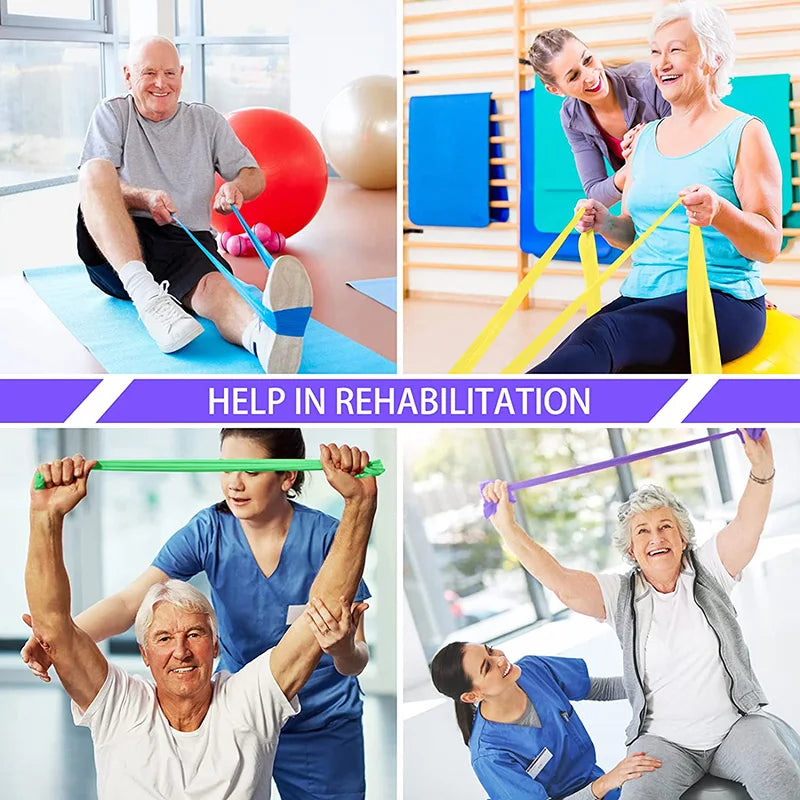 TPE Yoga Resistance Bands Set - 4 Levels for Full-Body Workouts