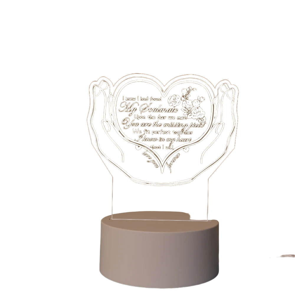 I Love You 3D Acrylic LED Night Light