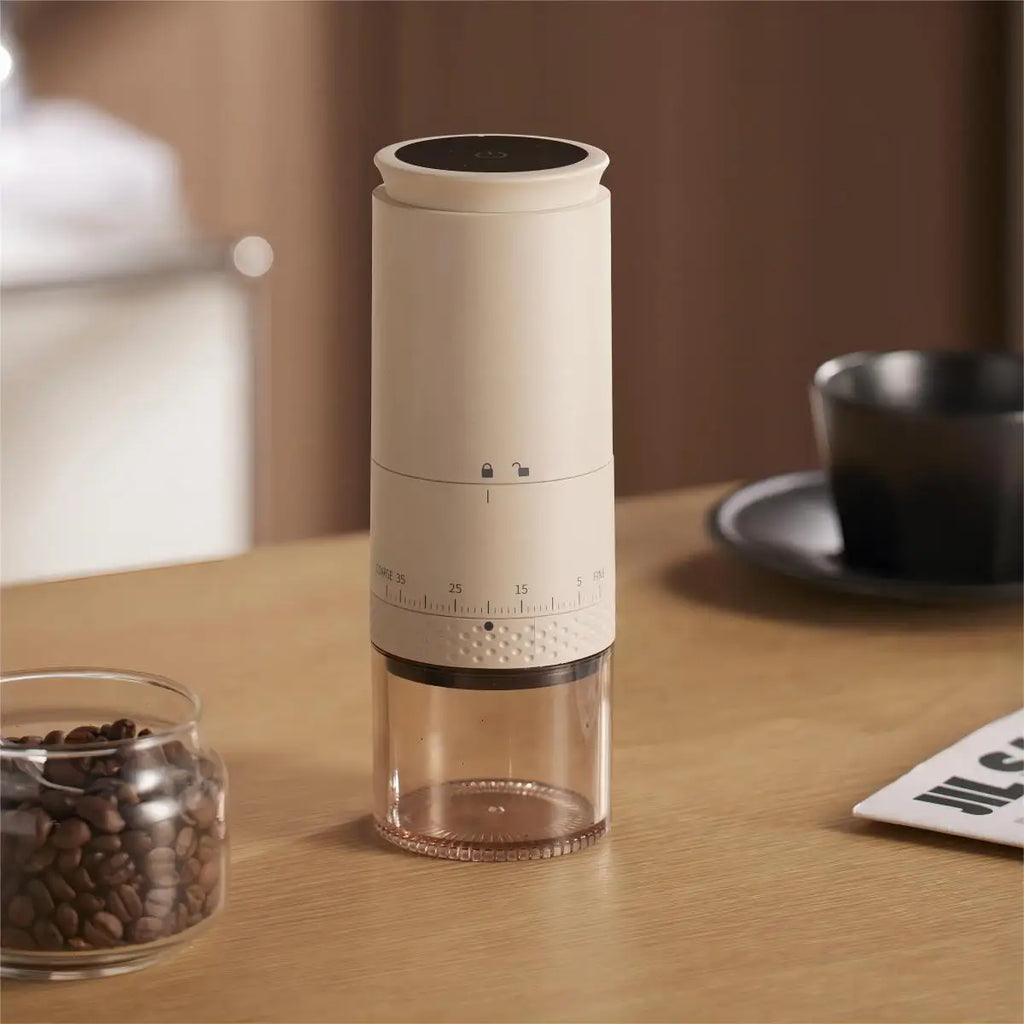 1500mAh Portable Electric Coffee Grinder USB Rechargeable White