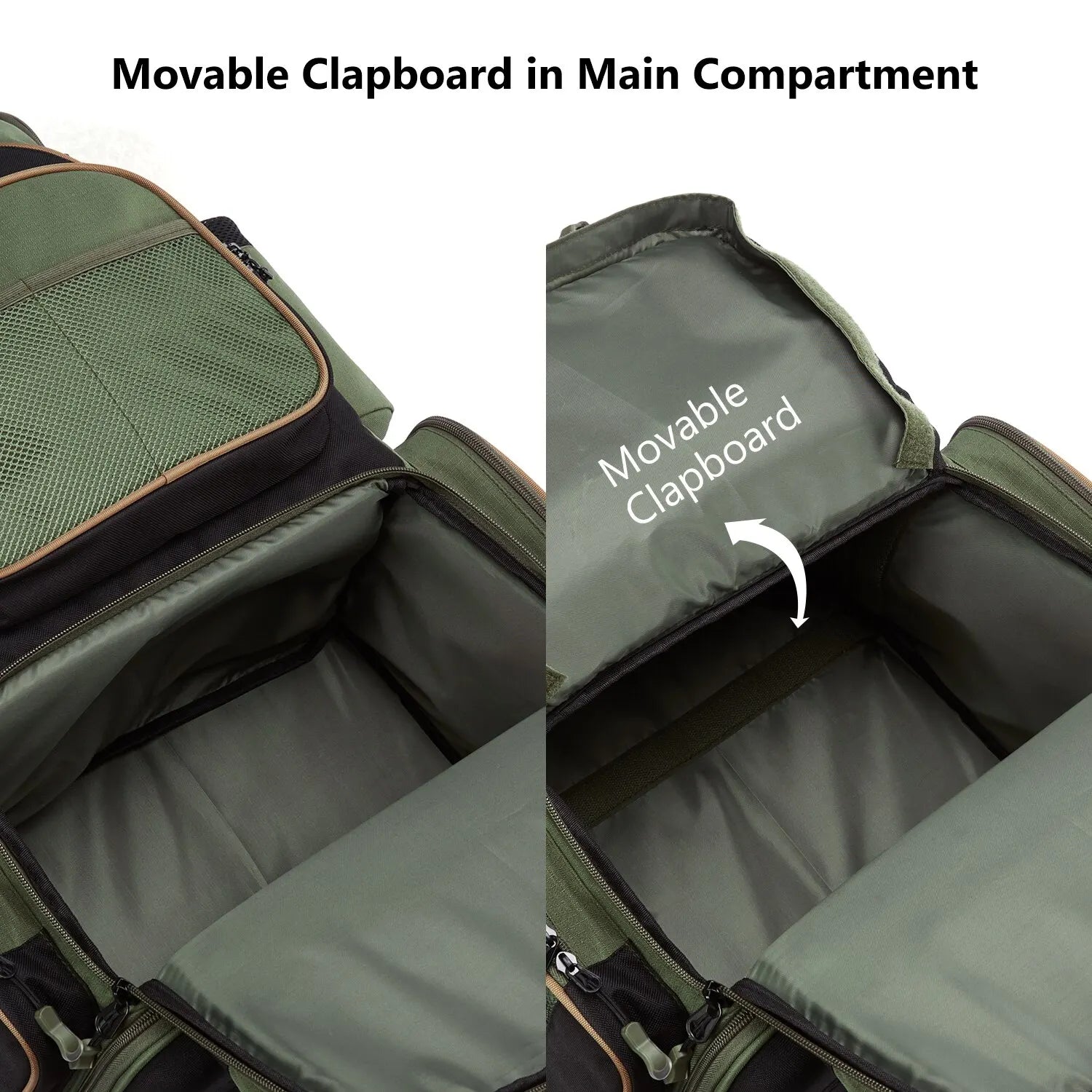 Tactical Fishing Tackle Backpack Lightweight Soft Tackle Bag Army Green