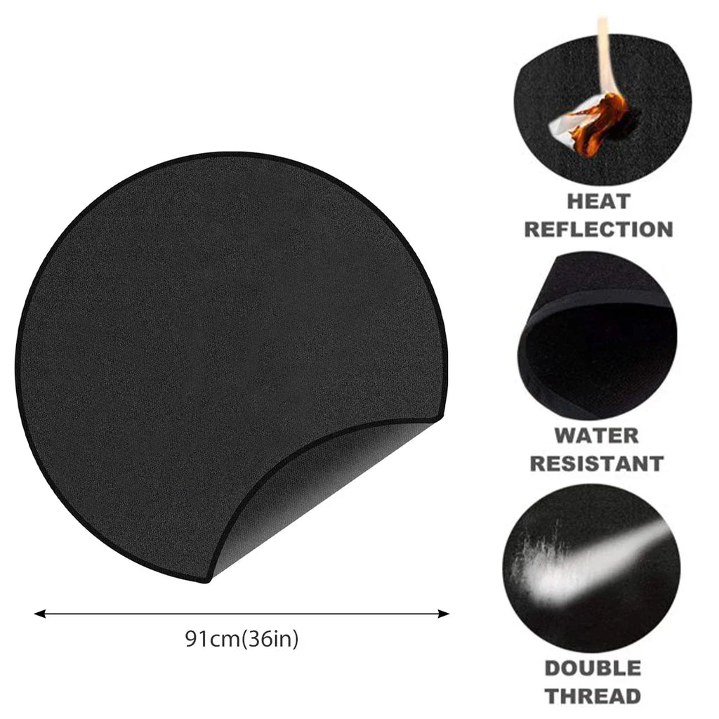 Fire Pit Fireproof Mat Round Stove