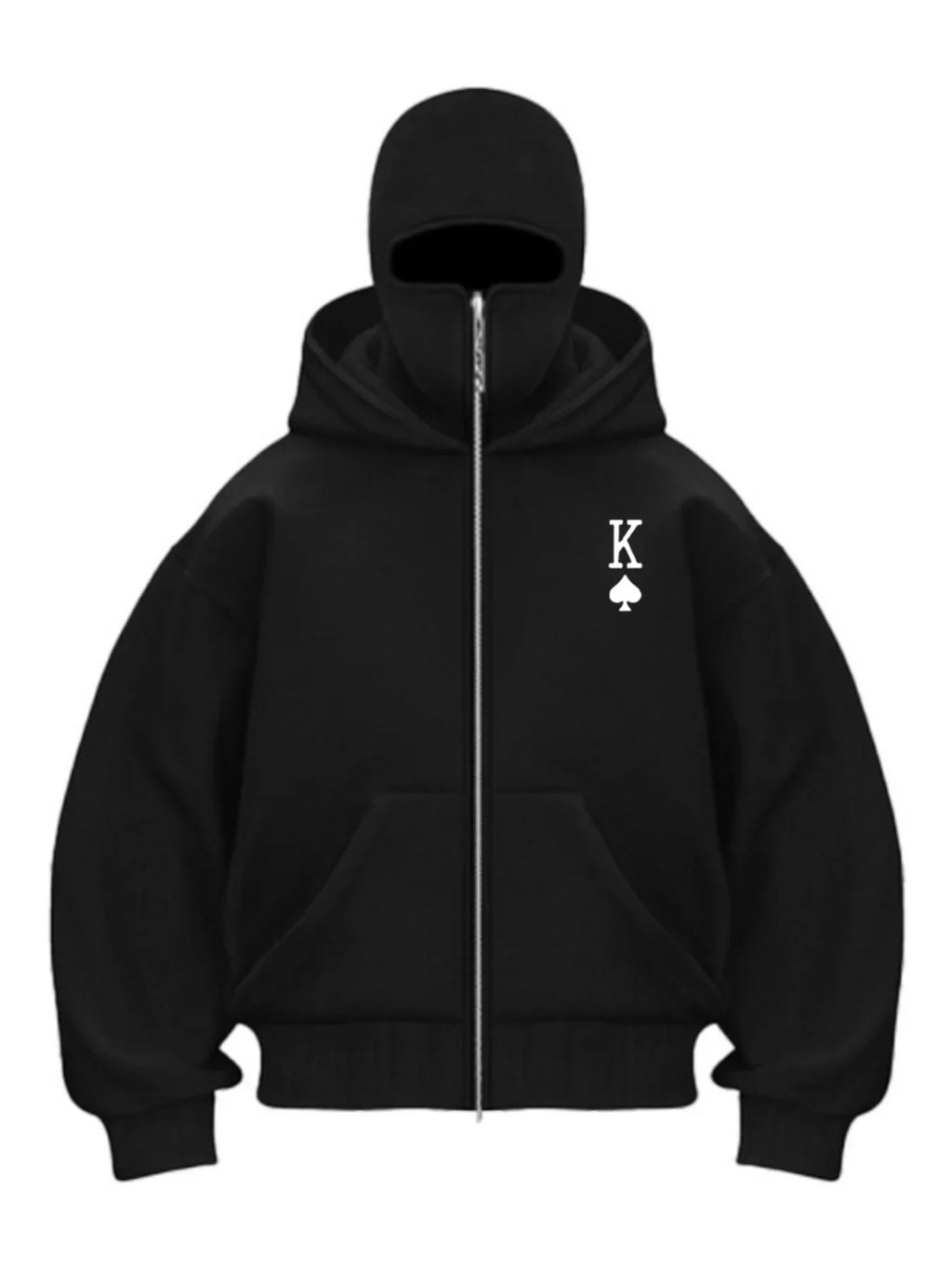 Y2K Double Hooded Balaclava Zip Hoodie