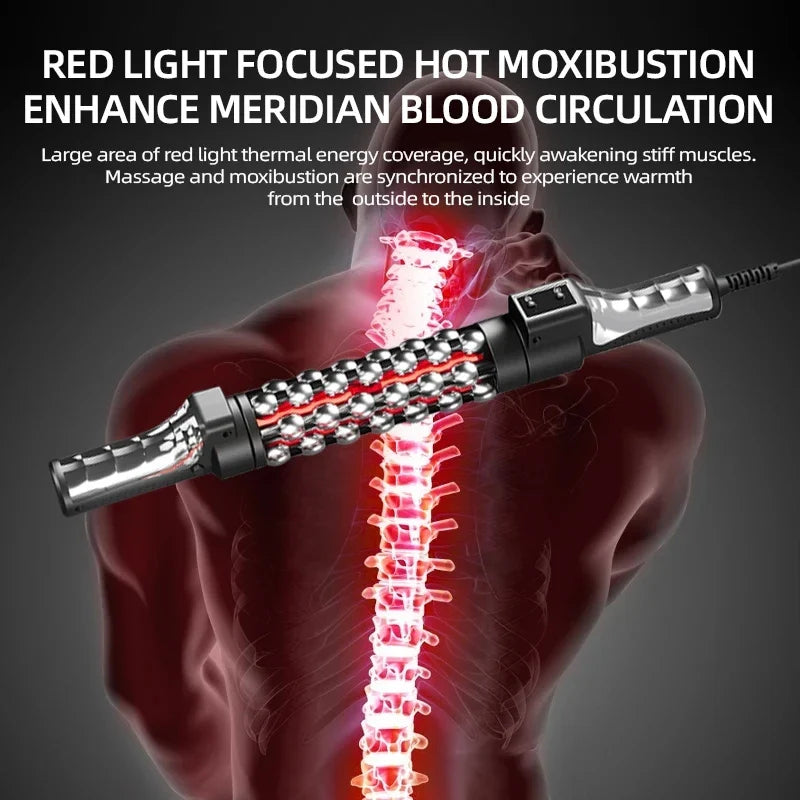 Relaxed 360° Red Light Heated Massage Roller Grey