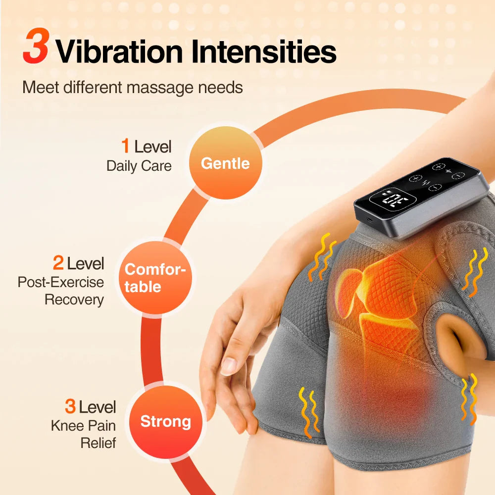 2Pcs Electric Knee Massager Grey
