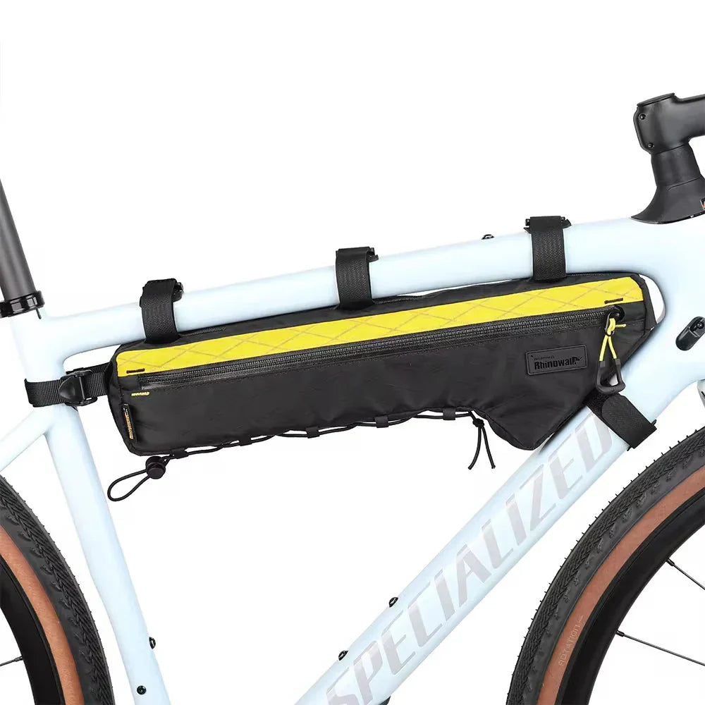 2.4L Water-Resistant Triangle Frame Bag Crossbeam Pouch Yellow