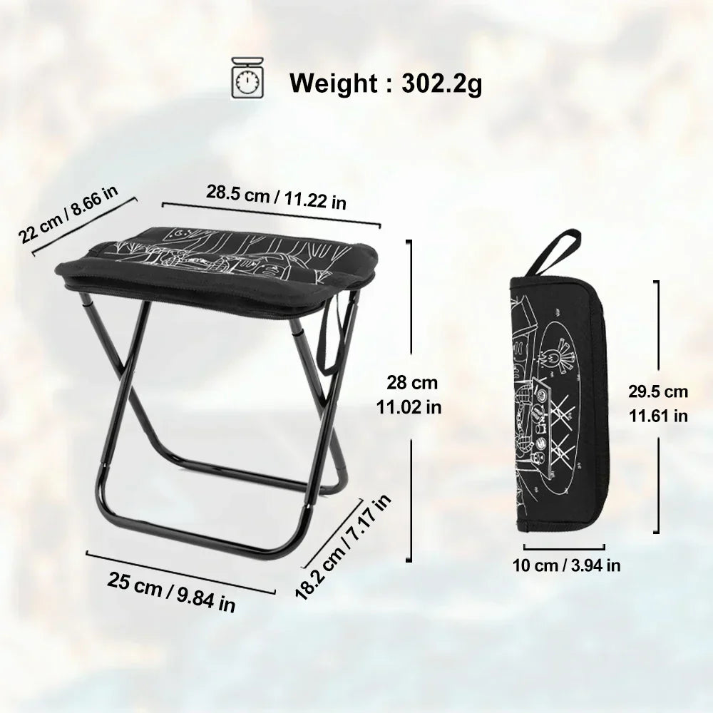 Camping Stool Foldable Chair Outdoor Fishing Lightweight