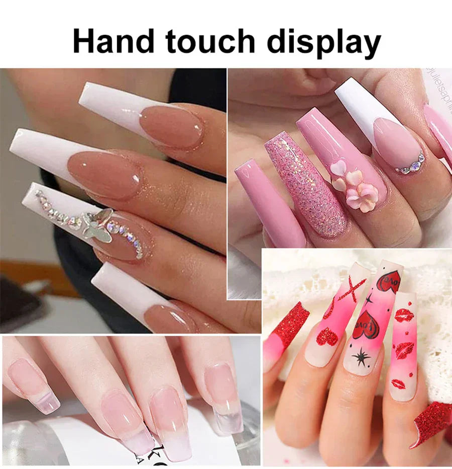UV LED Nail Drill Kit Acrylic Nail Tips and drill Tools - Complete Manicure and Pedicure Set for Beginners