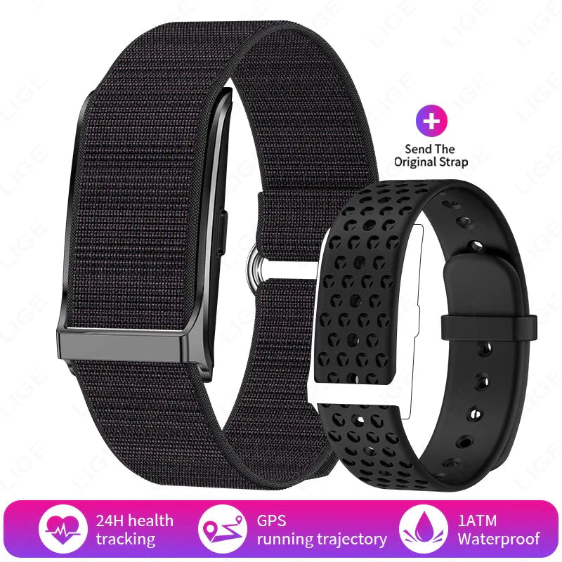 No-Screen Smart Fitness Band Black