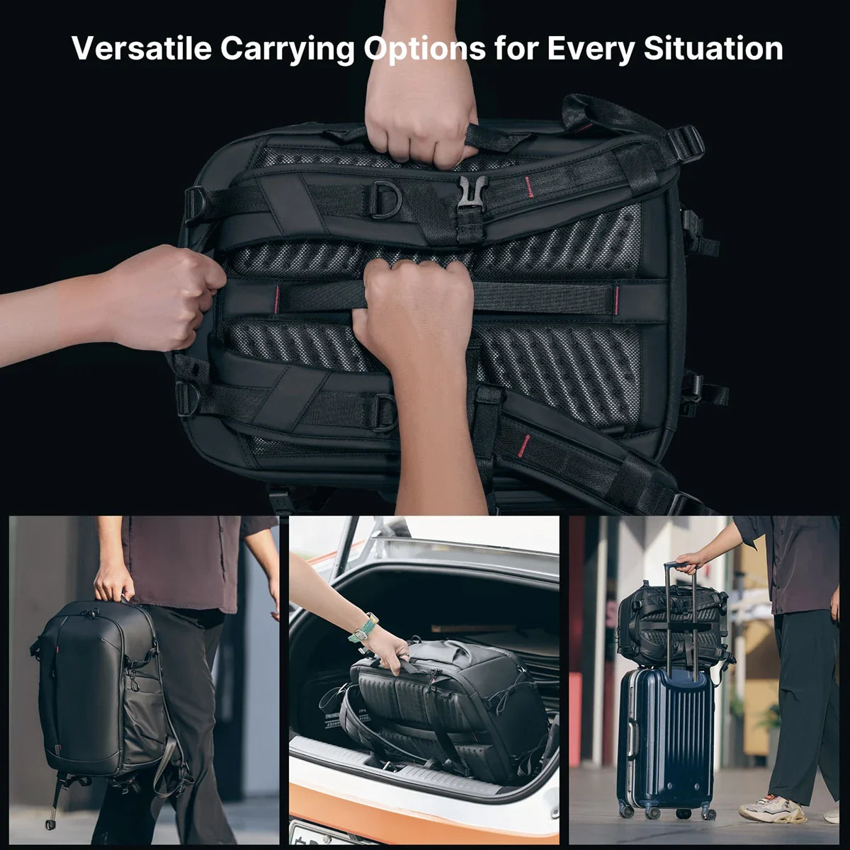 22L Waterproof Camera Backpack Black