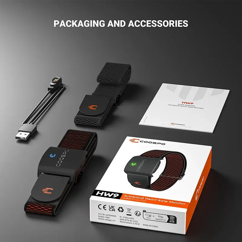 Armband Heart Rate Monitor Optical HRM Sensor Black