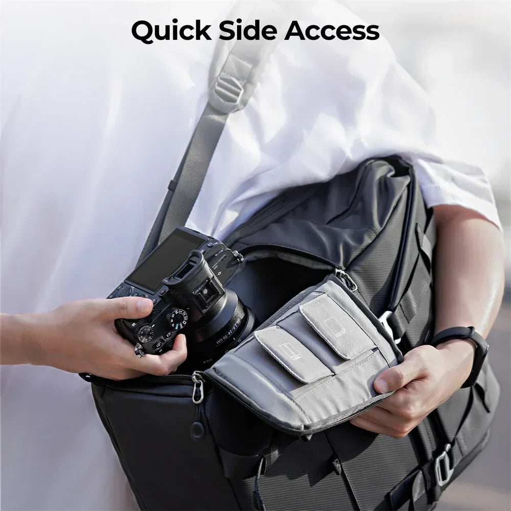 Camera Backpack for Camping Black
