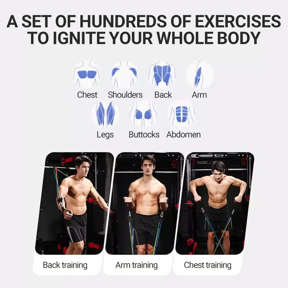 Portable Resistance Band Fitness Set with Chest Expander & Ankle Straps
