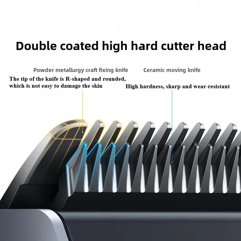 2 in 1 Electric Hair Clipper & Shaver Wireless Barber Trimmer for Men Grey