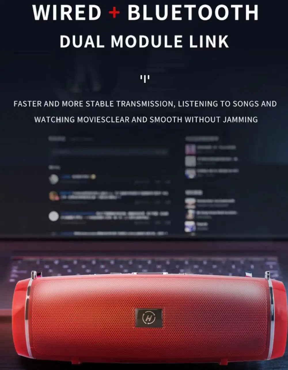 Bluetooth Speaker Mini Subwoofer Red