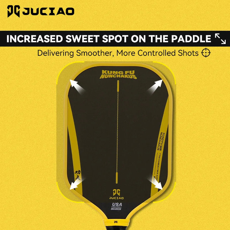 Thermoformed Carbon Fiber Pickleball Paddle with Textured Surface – 16mm