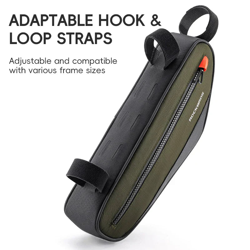 1.7L Bicycle Frame Tube Bag Reflective Green