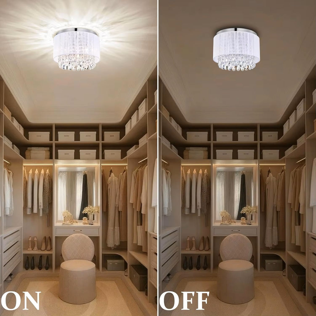White Crystal Ceiling Light