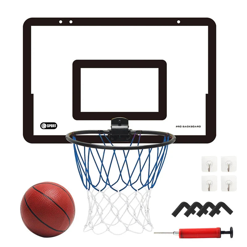 Kids Foldable Wall-Mounted Basketball Hoop Set – Indoor & Outdoor Basketball Stand with Ball