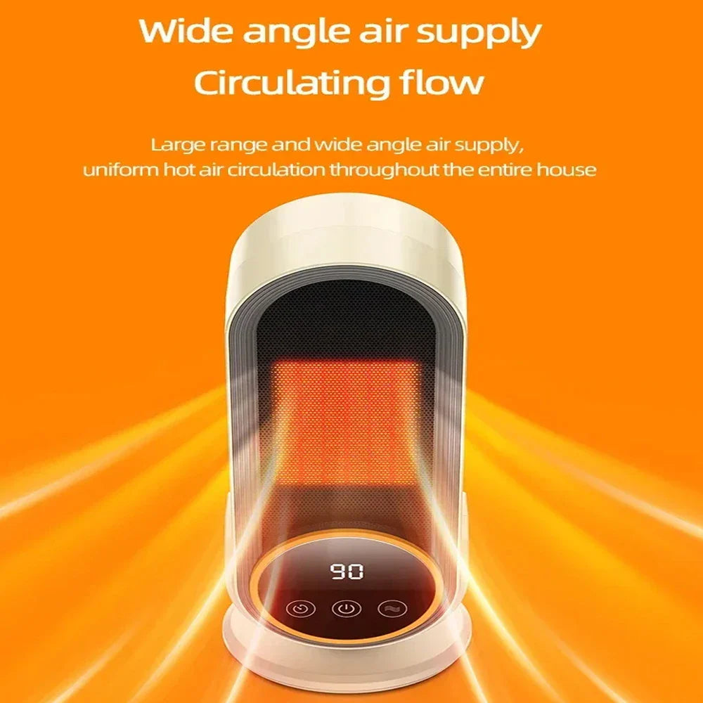 Portable Electric Space Heater with LCD Touch Screen & Remote Contro