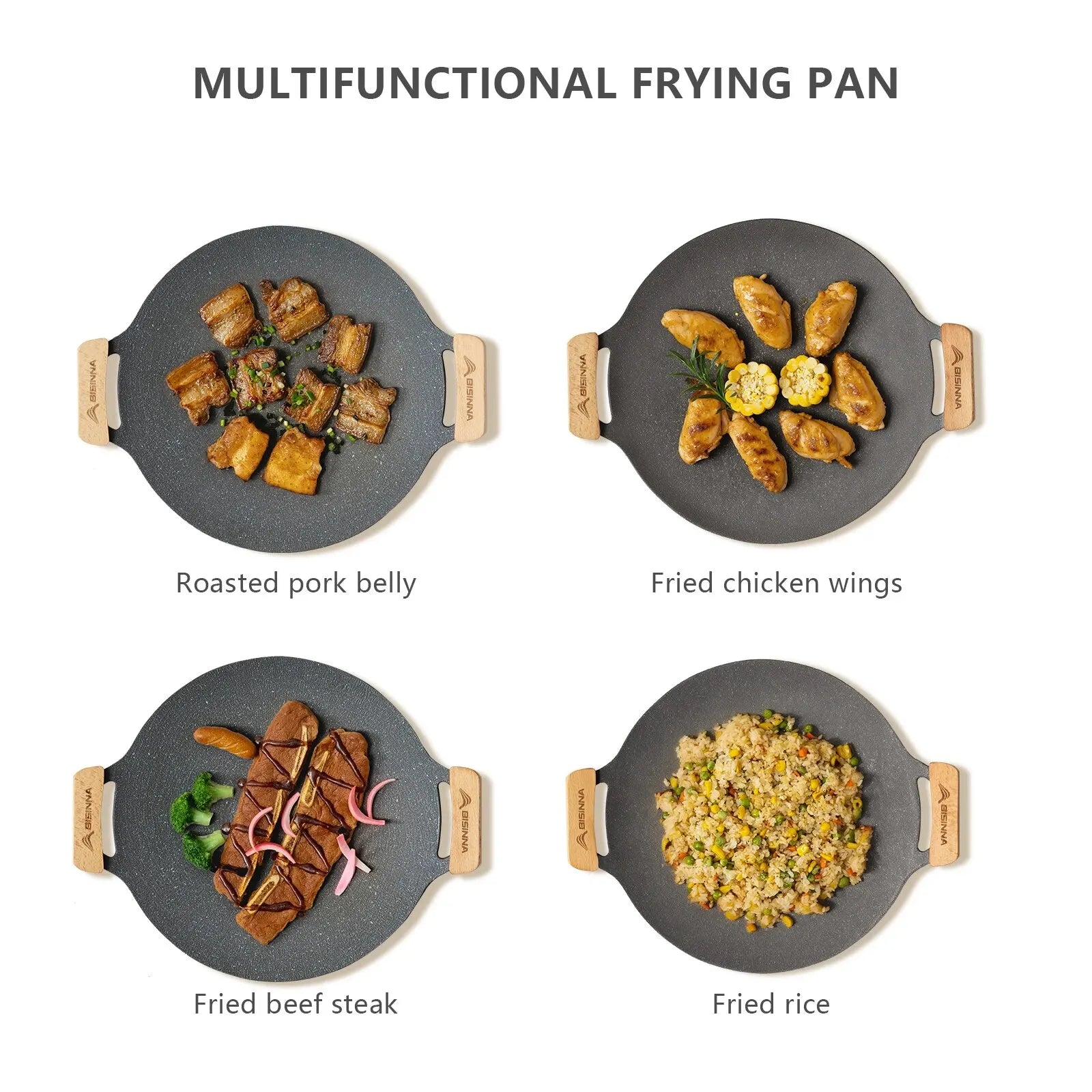 Outdoor BBQ Grill Pan Non-Stick Black