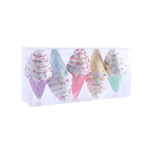 Christmas Tree Ice Cream Pendant - Festive Xmas Tree Ornament