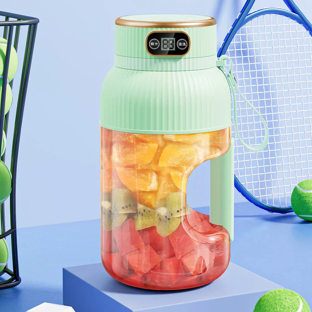 Electric Fruit Juicer Cup 1200ml Wireless Smoothie Blender Green