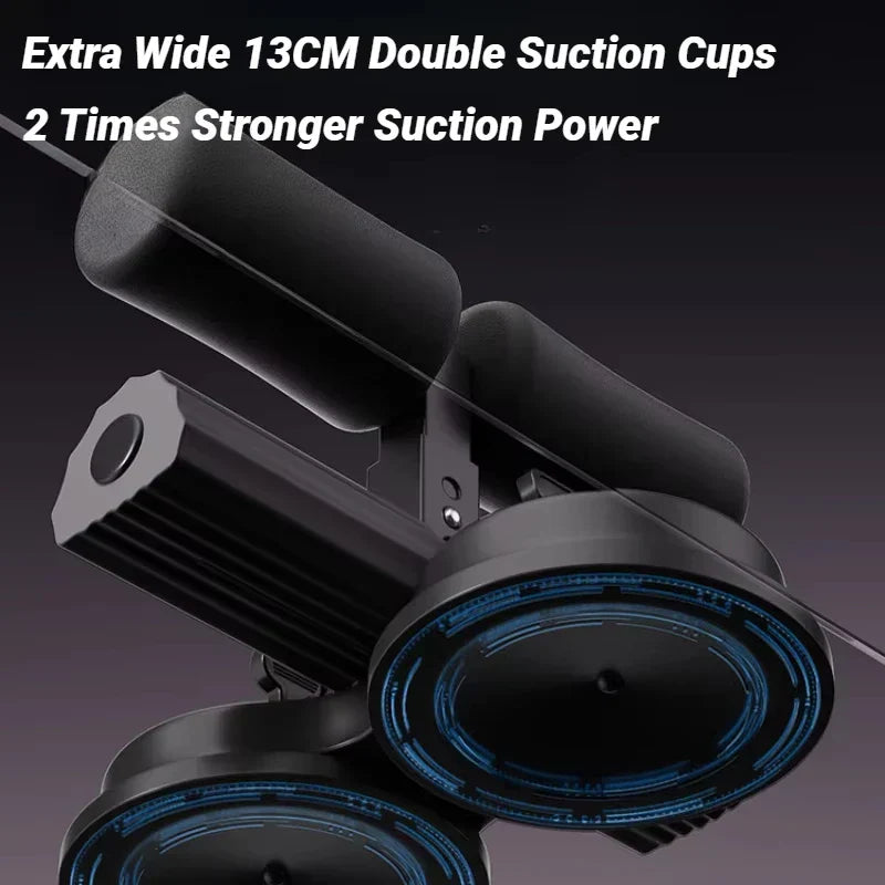 Sit-Up Bar with Suction Cup Black