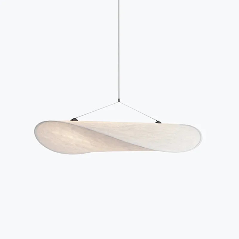 Silk Fabric Tense LED Ceiling Chandelier - Remote Control Dimmable Pendant Hanging Lamp
