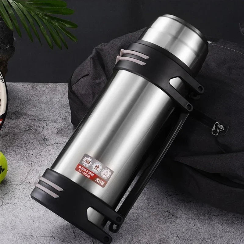 1.6L Stainless Steel Thermos Bottle Silver