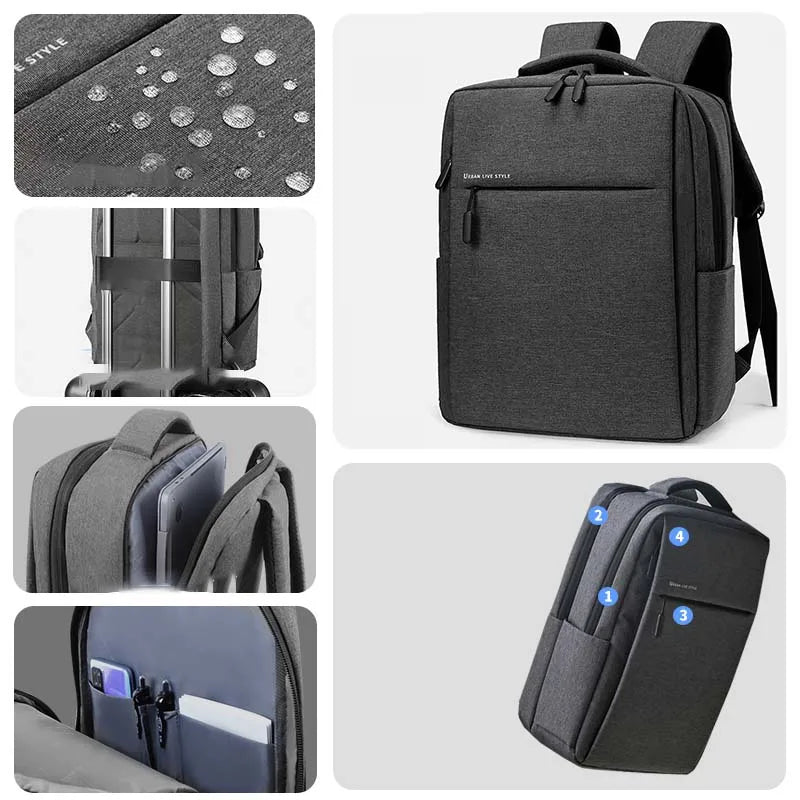 Laptop Backpack 17.3" Waterproof Dark Grey