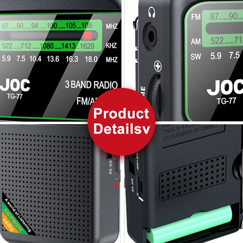 Emergency Pocket Radio Black