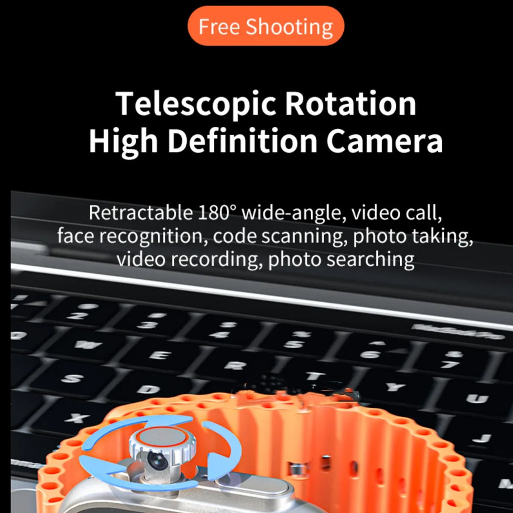 Android Smartwatch Rotary Camera Orange