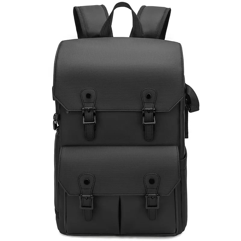 Waterproof Anti-Theft Camera Backpack Black