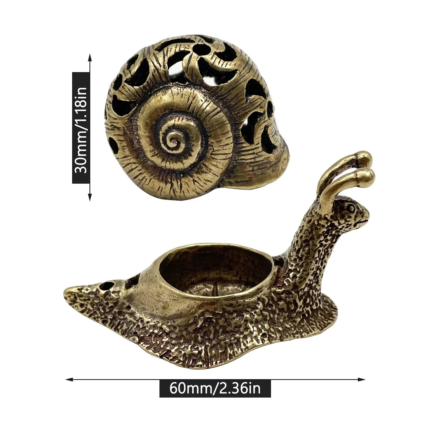 Pure Copper Mini Snail Small Ornament
