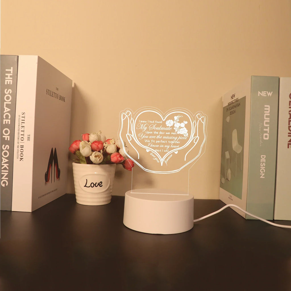 I Love You 3D Acrylic LED Night Light