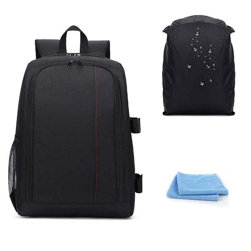 Outdoor Camera Backpack Waterproof Black